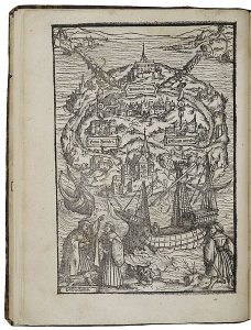 Hans Holbein's woodcut of Utopia, from the 1518 edition of More's classic