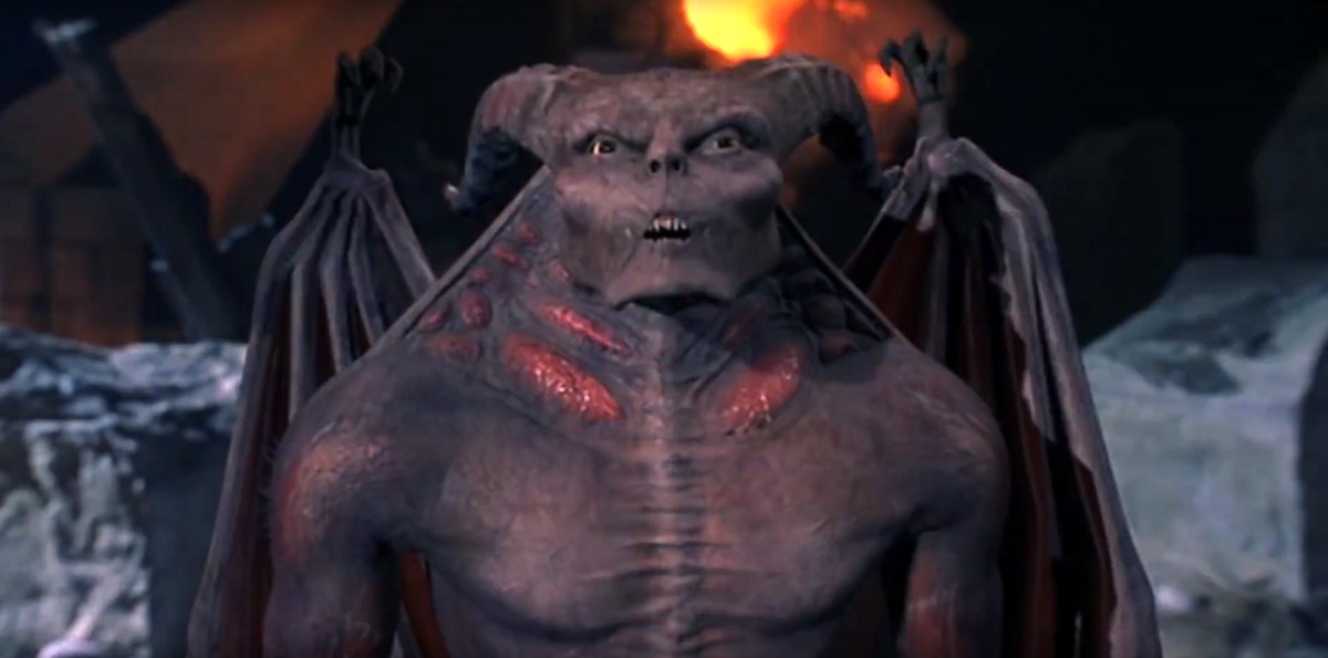 The antichrist shows his true colours (a range of purples) in Megiddo: The Omen Code 2